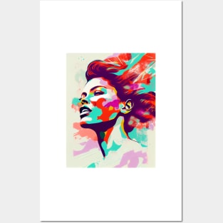 Abstract pop art style woman Posters and Art